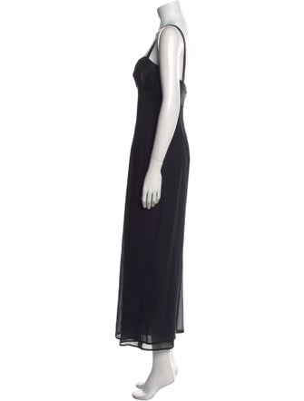 Jil Sander Square Neckline Long Dress