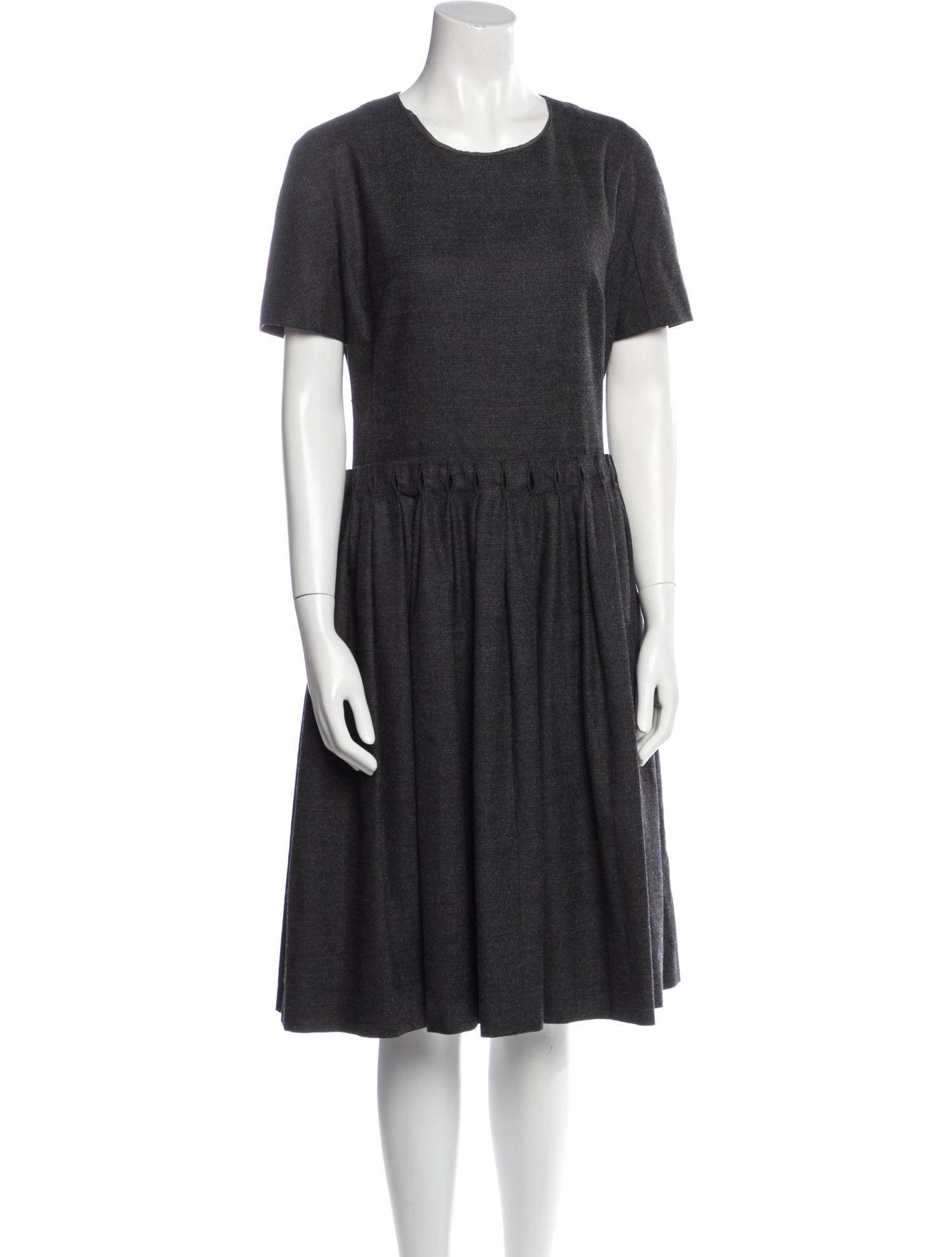 Jil Sander Virgin Wool Midi Length Dress