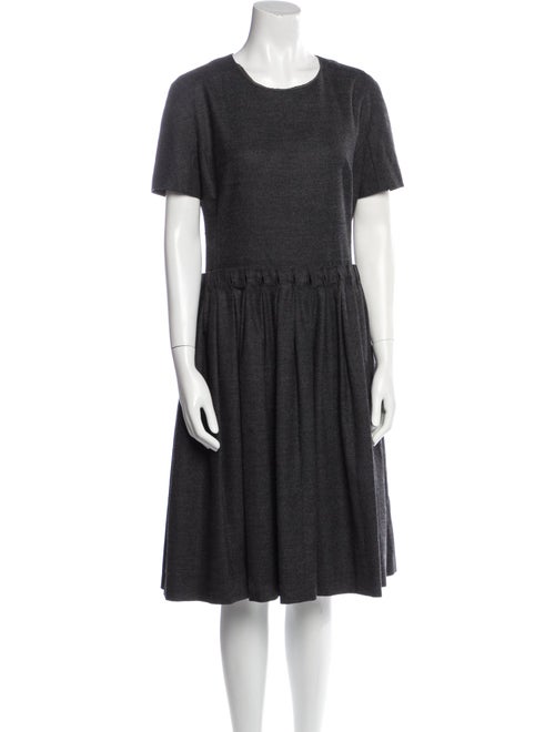 Jil Sander Virgin Wool Midi Length Dress