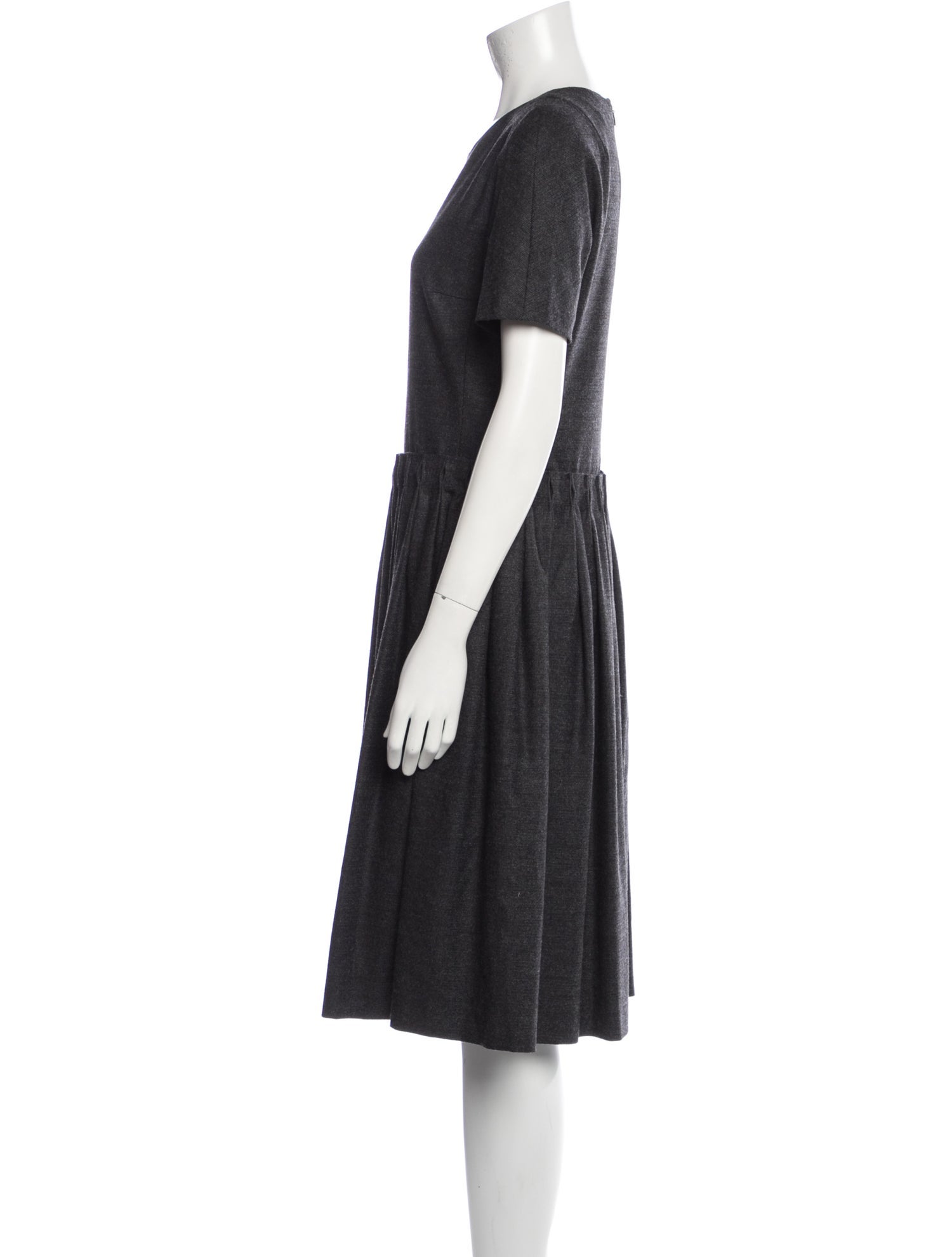 Jil Sander Virgin Wool Midi Length Dress