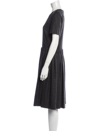 Jil Sander Virgin Wool Midi Length Dress