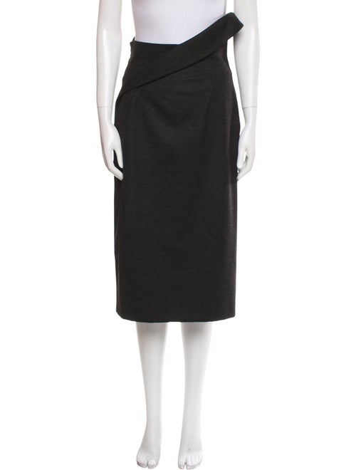Jil Sander Virgin Wool Midi Length Skirt