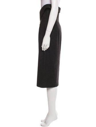 Jil Sander Virgin Wool Midi Length Skirt