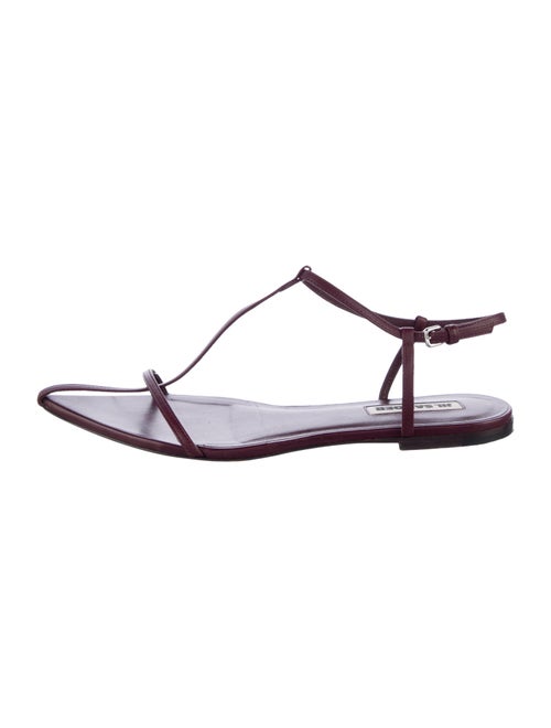 Jil Sander Leather T-Strap Sandals