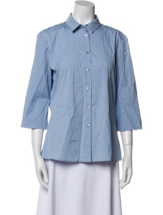 Jil Sander Three-Quarter Sleeve Button-Up Top