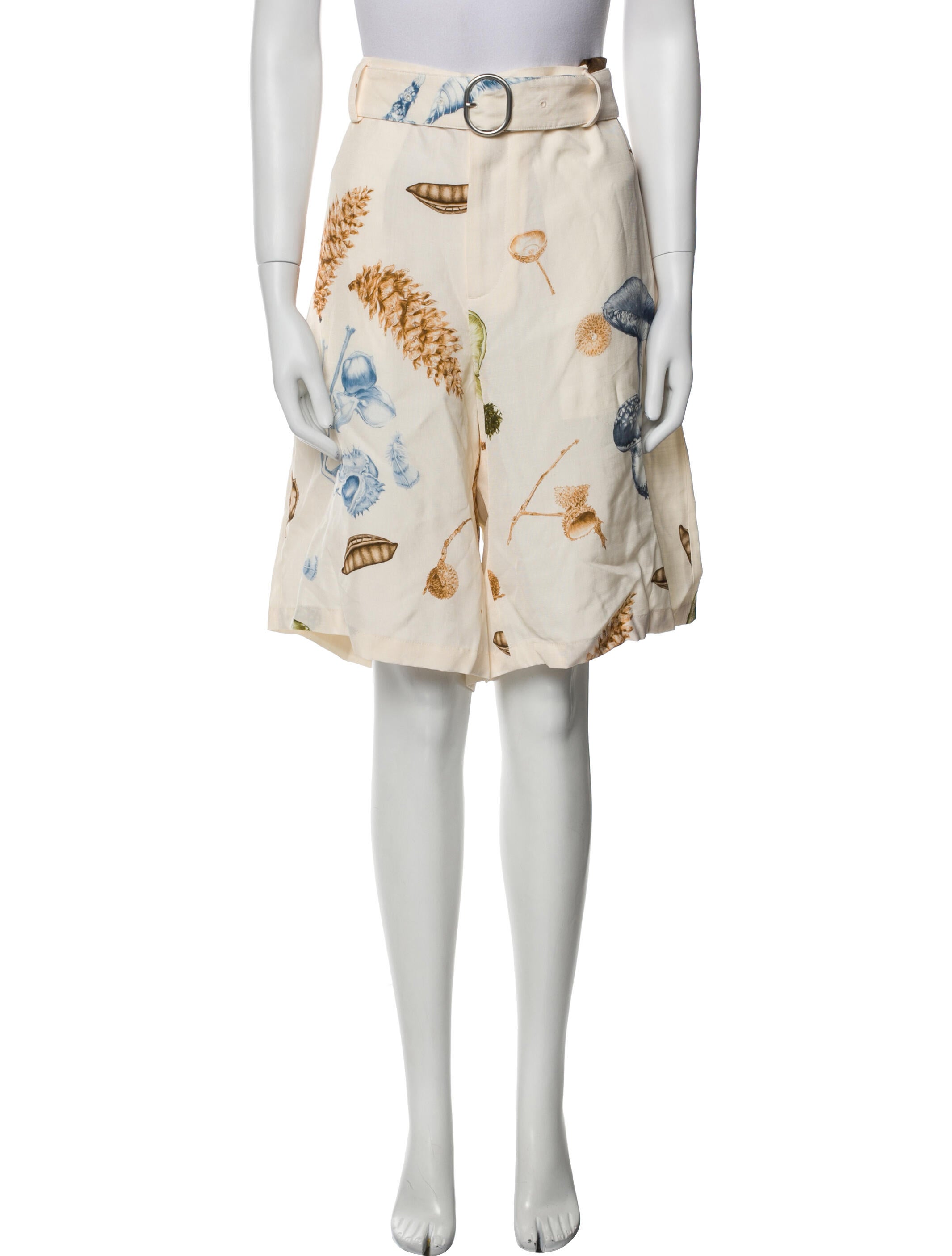 Jil Sander Silk Knee-Length Shorts w/ Tags