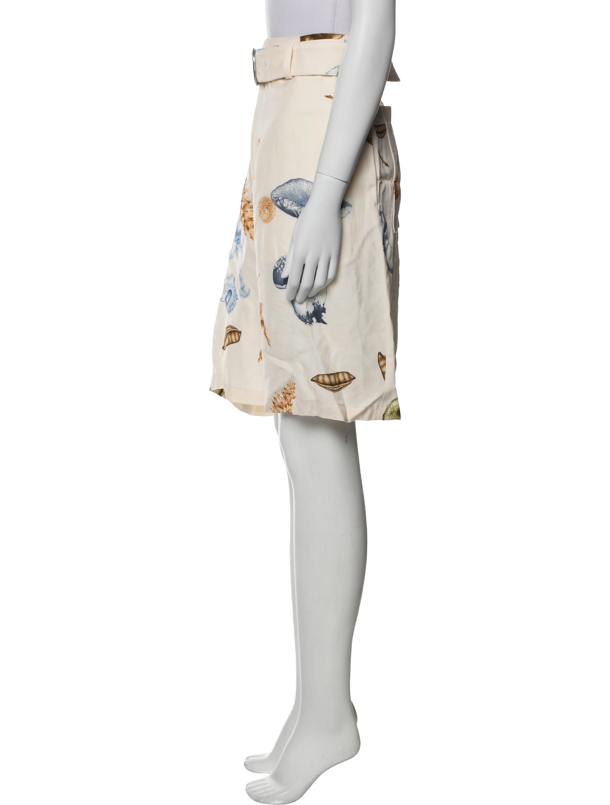 Jil Sander Silk Knee-Length Shorts w/ Tags