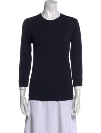 Jil Sander Crew Neck Three-Quarter Sleeve Top