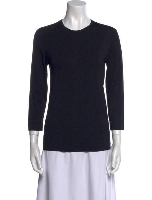 Jil Sander Crew Neck Three-Quarter Sleeve Top