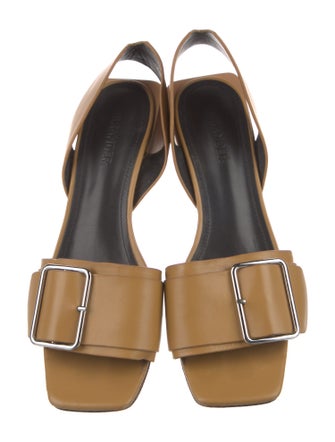 Jil Sander Leather Slingback Sandals