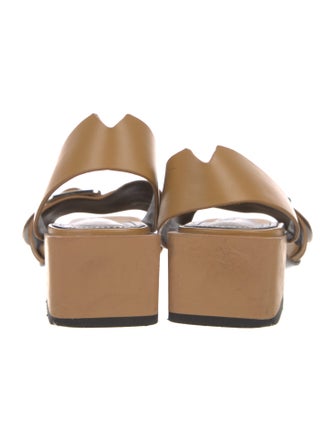 Jil Sander Leather Slingback Sandals
