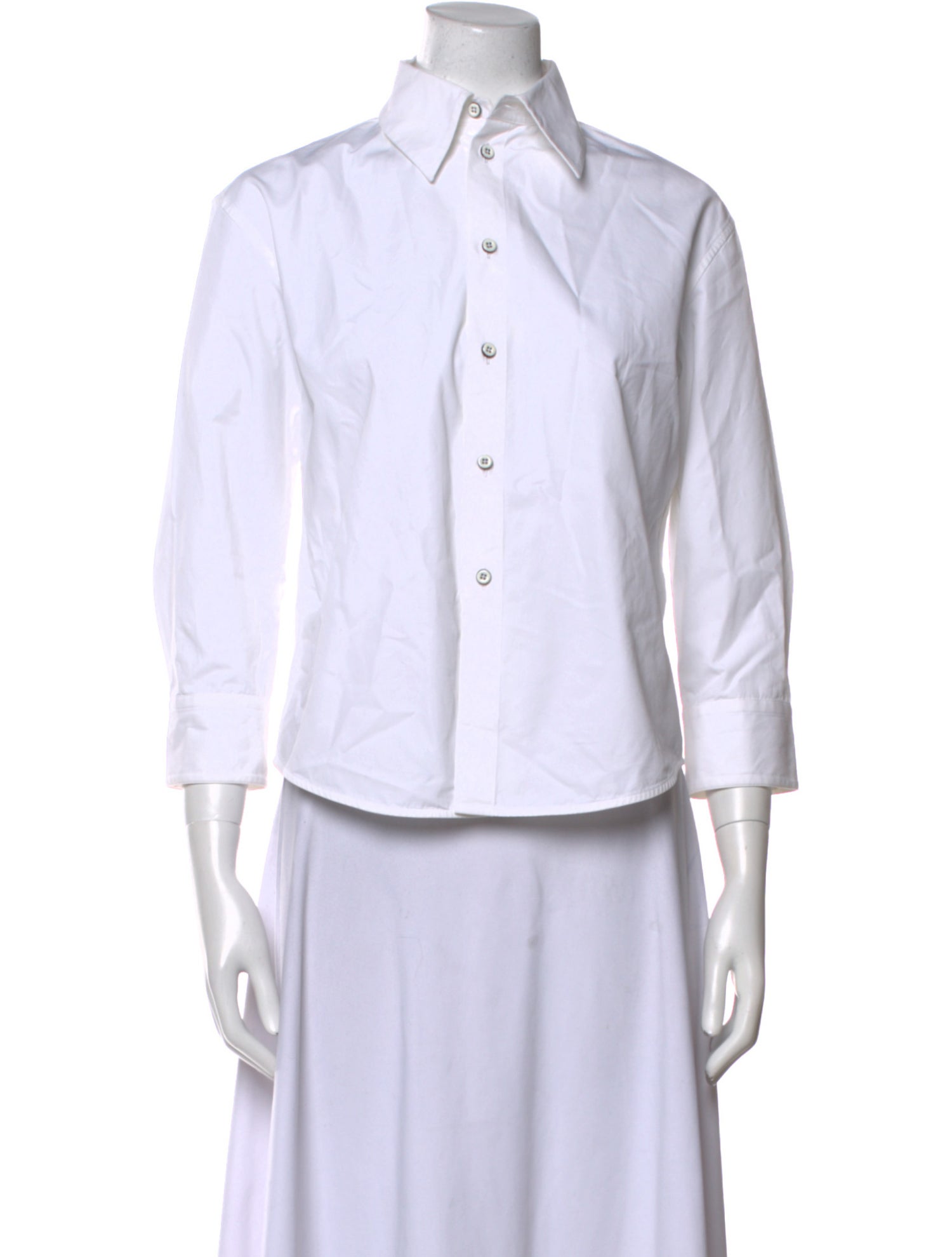 Jil Sander Three-Quarter Sleeve Button-Up Top