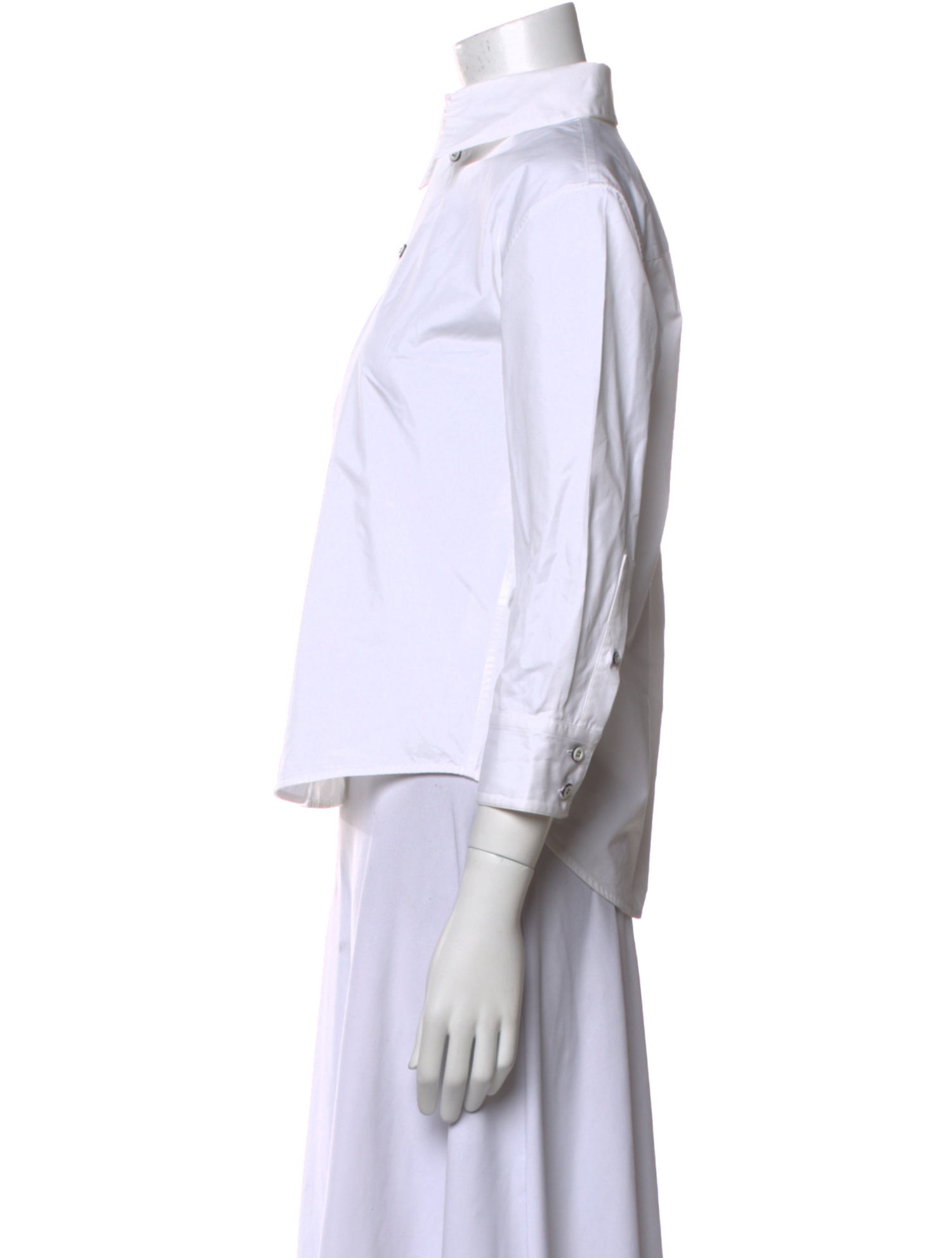 Jil Sander Three-Quarter Sleeve Button-Up Top