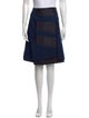 Jil Sander Navy Wool Knee-Length Skirt