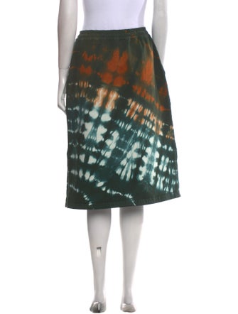 Jil Sander Tie-Dye Print Knee-Length Skirt