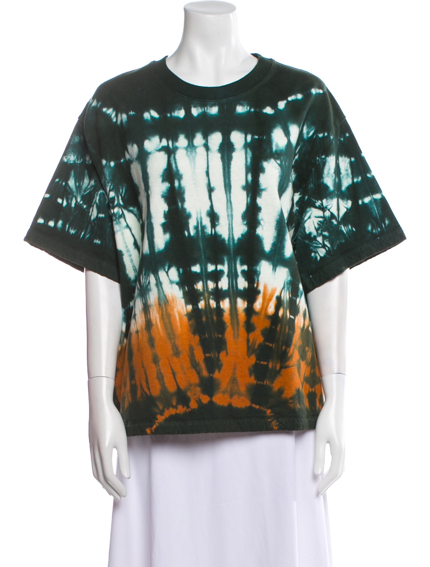 Jil Sander Tie-Dye Print Crew Neck T-Shirt