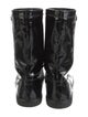 Jil Sander Navy Patent Leather Rain Boots