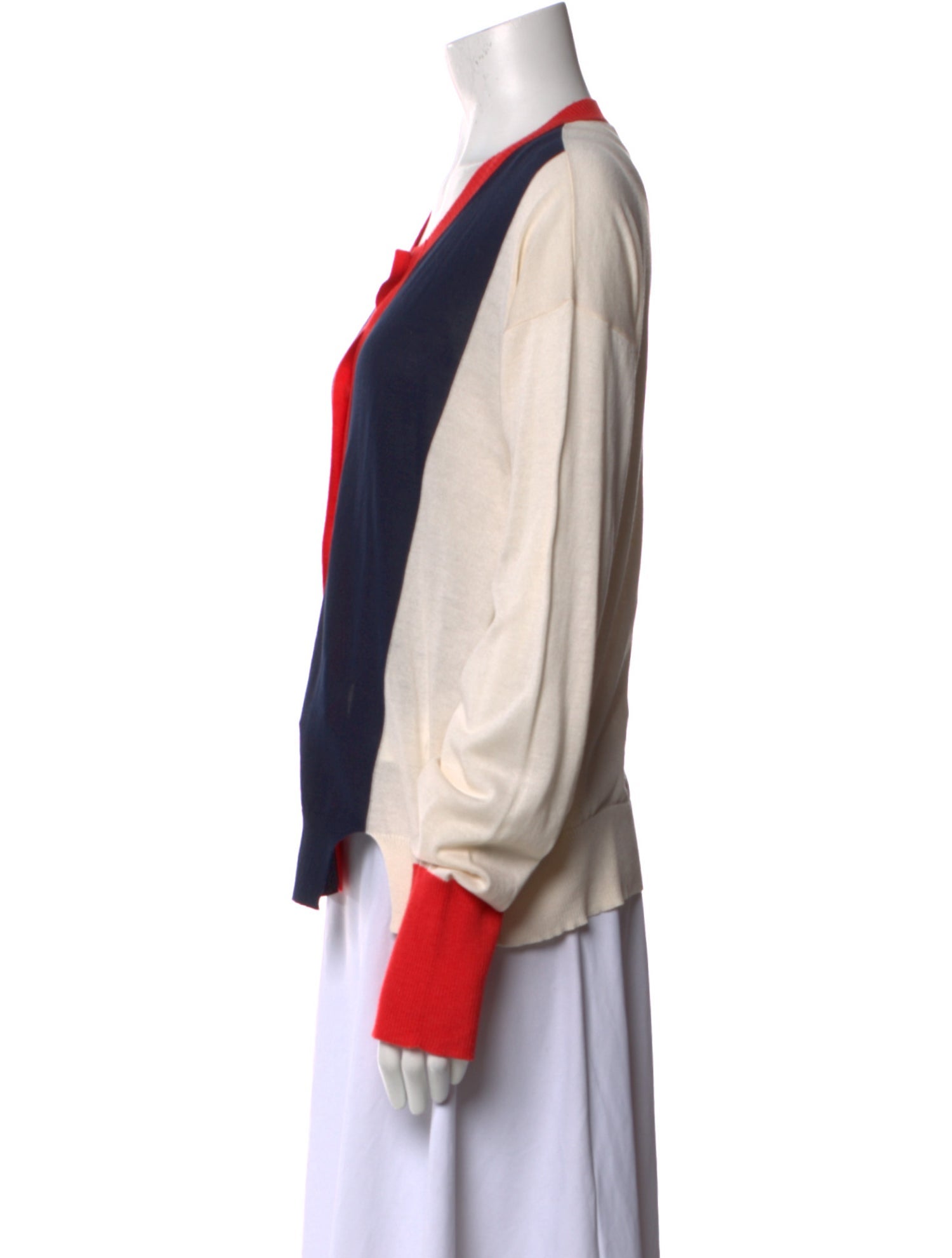 Jil Sander Silk Colorblock Pattern Sweater