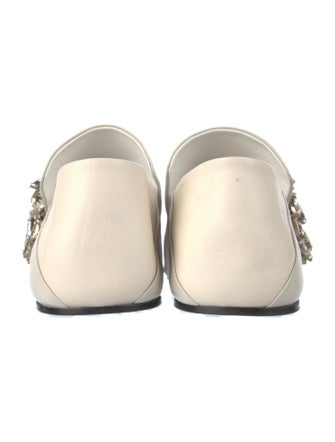 Jil Sander Leather Crystal Embellishments Mules