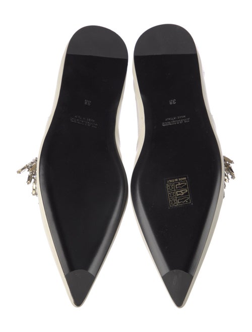 Jil Sander Leather Crystal Embellishments Mules