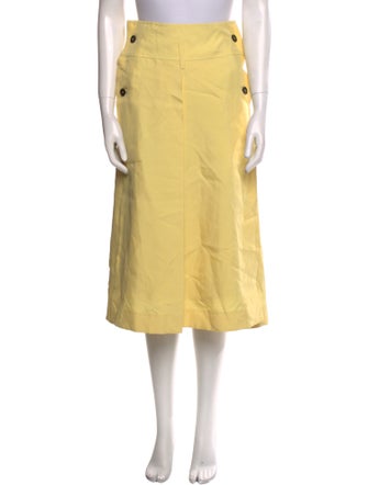 Jil Sander Pleated Accents Midi Length Skirt