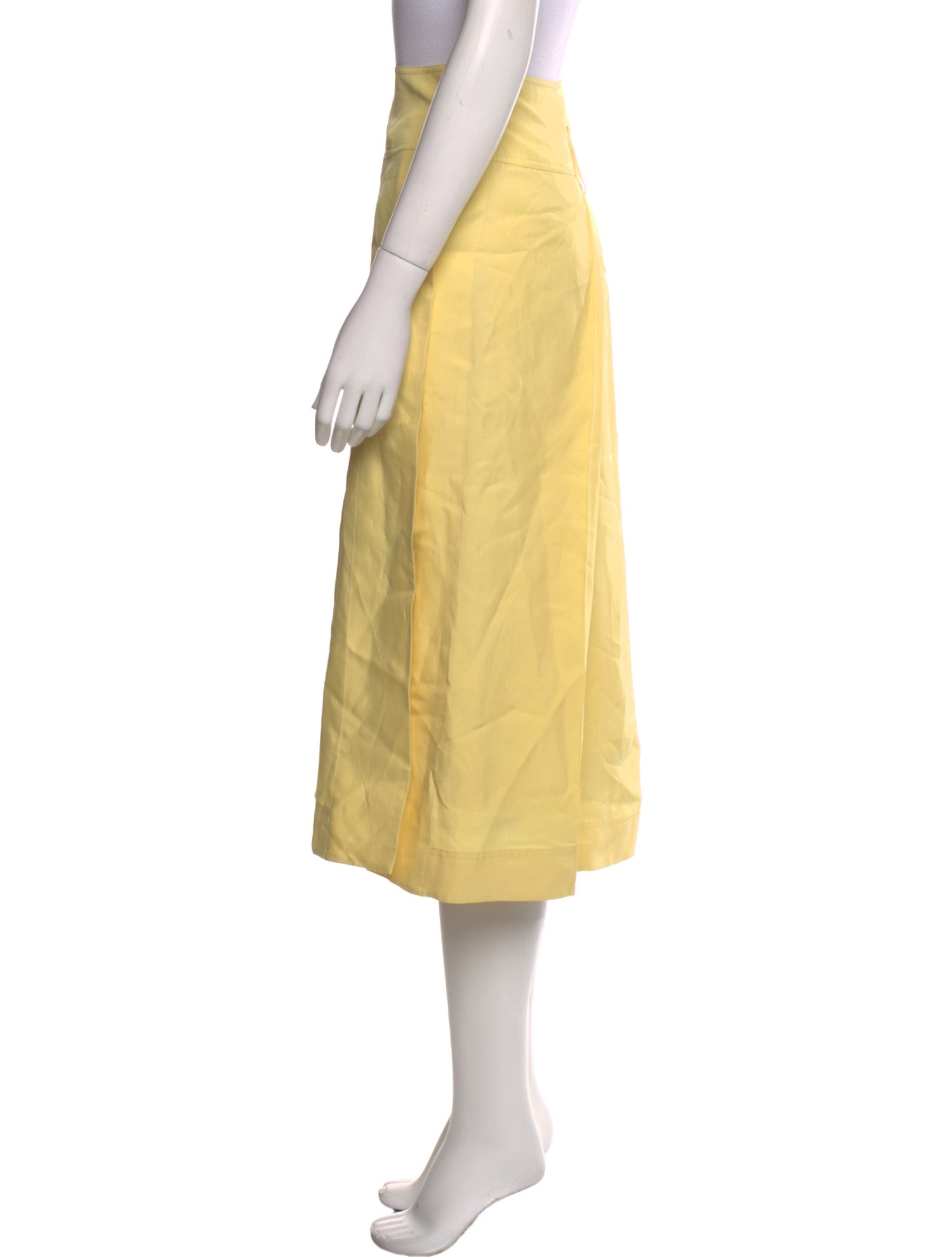 Jil Sander Pleated Accents Midi Length Skirt