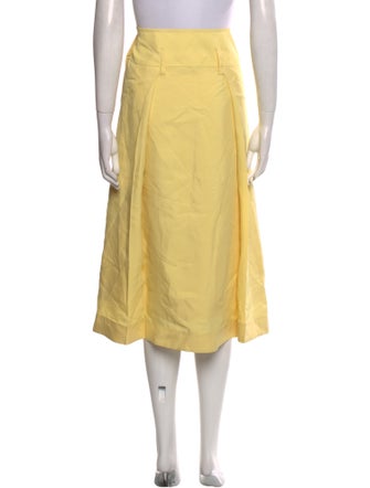 Jil Sander Pleated Accents Midi Length Skirt