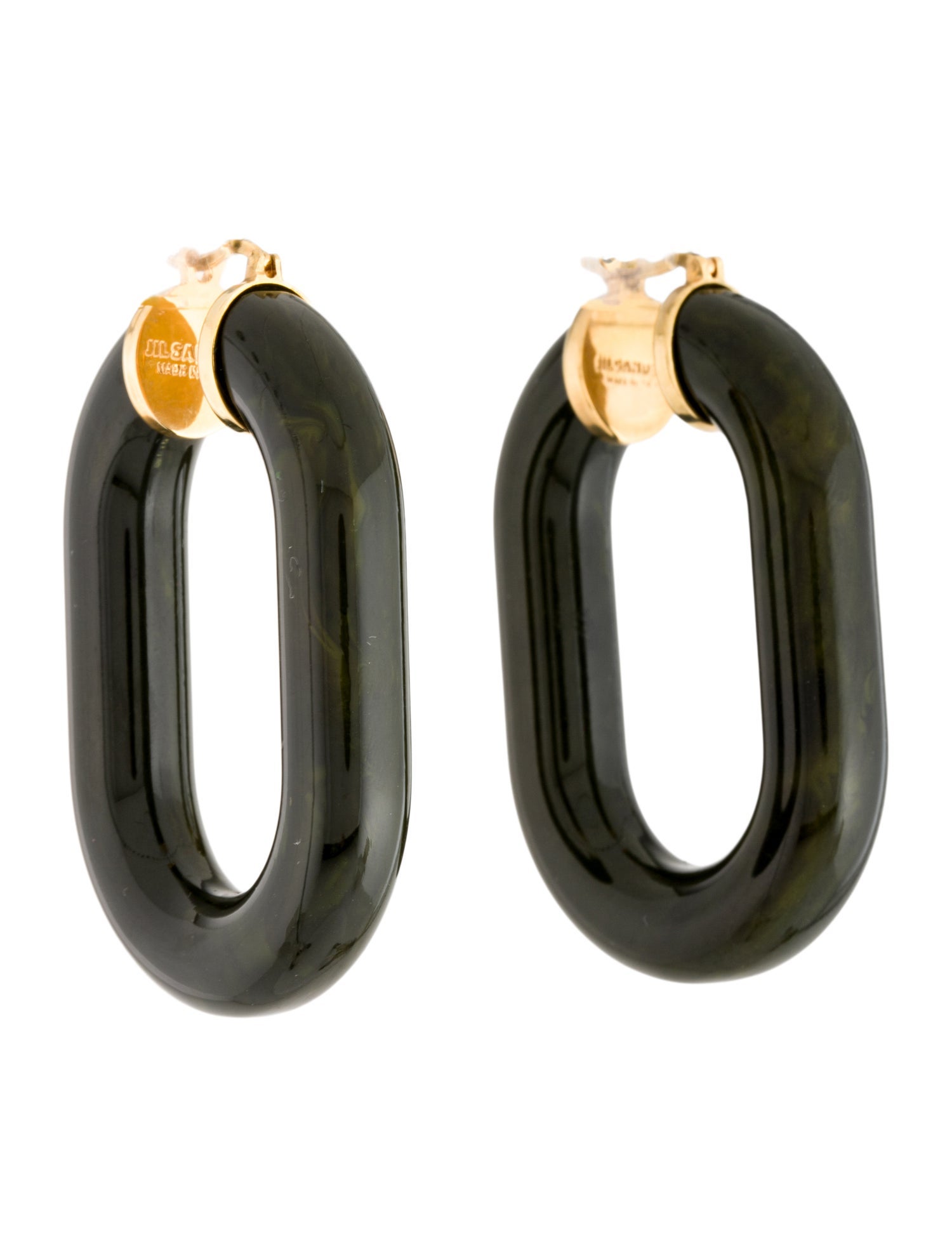 Jil Sander Resin Hoop Earrings