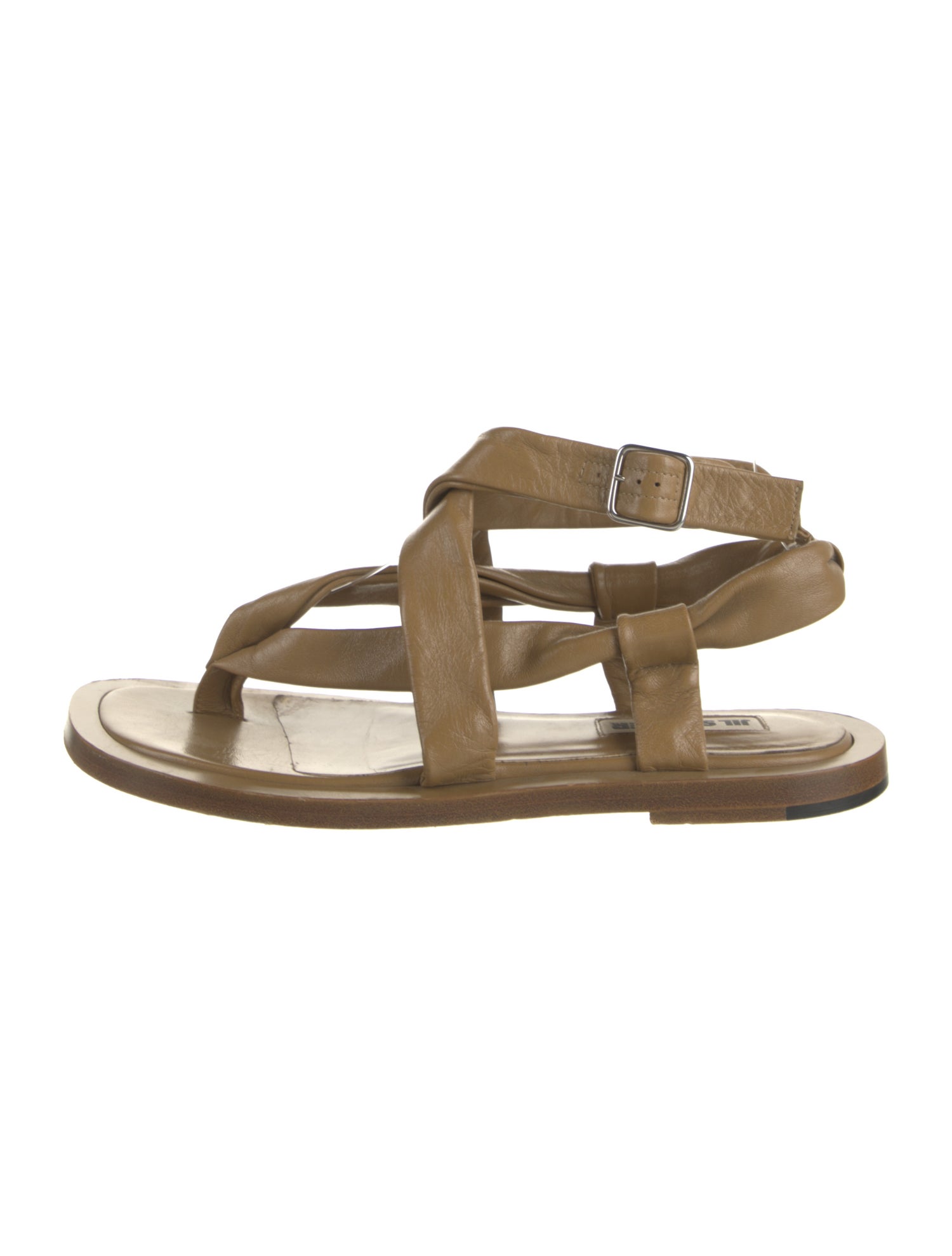 Jil Sander Leather Gladiator Sandals