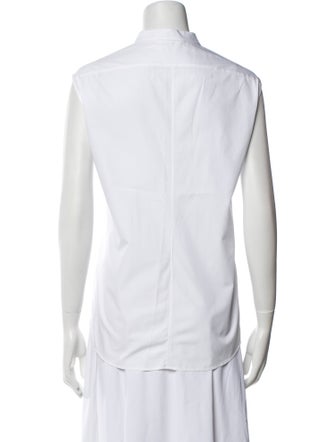 Jil Sander Mock Neck Sleeveless Button-Up Top