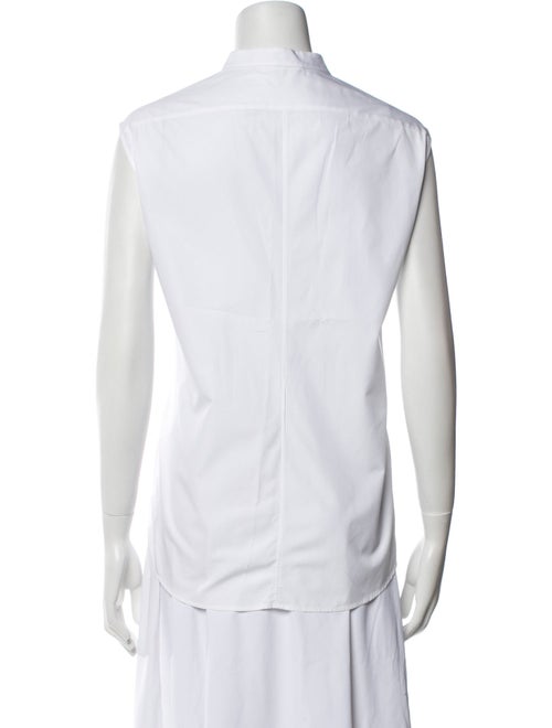 Jil Sander Mock Neck Sleeveless Button-Up Top