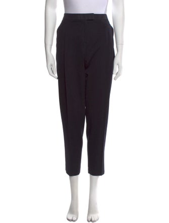 Jil Sander Navy Virgin Wool Straight Leg Pants