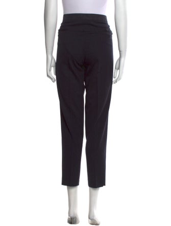 Jil Sander Navy Virgin Wool Straight Leg Pants