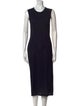 Jil Sander Crew Neck Midi Length Dress