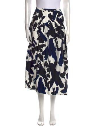 Jil Sander Printed Midi Length Skirt