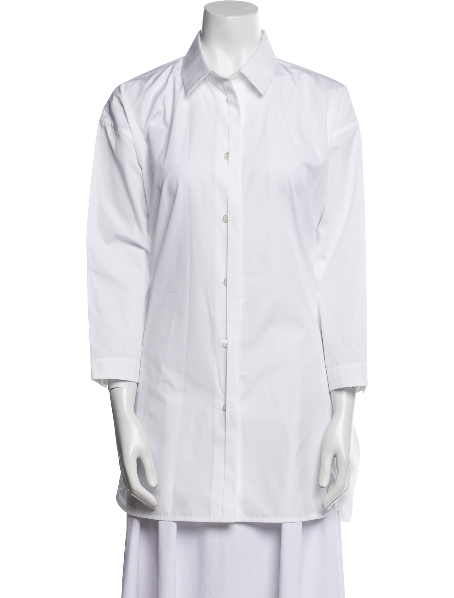 Jil Sander Three-Quarter Sleeve Button-Up Top