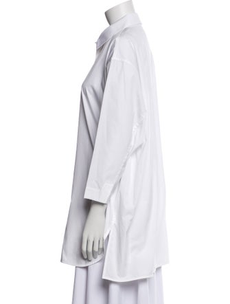 Jil Sander Three-Quarter Sleeve Button-Up Top