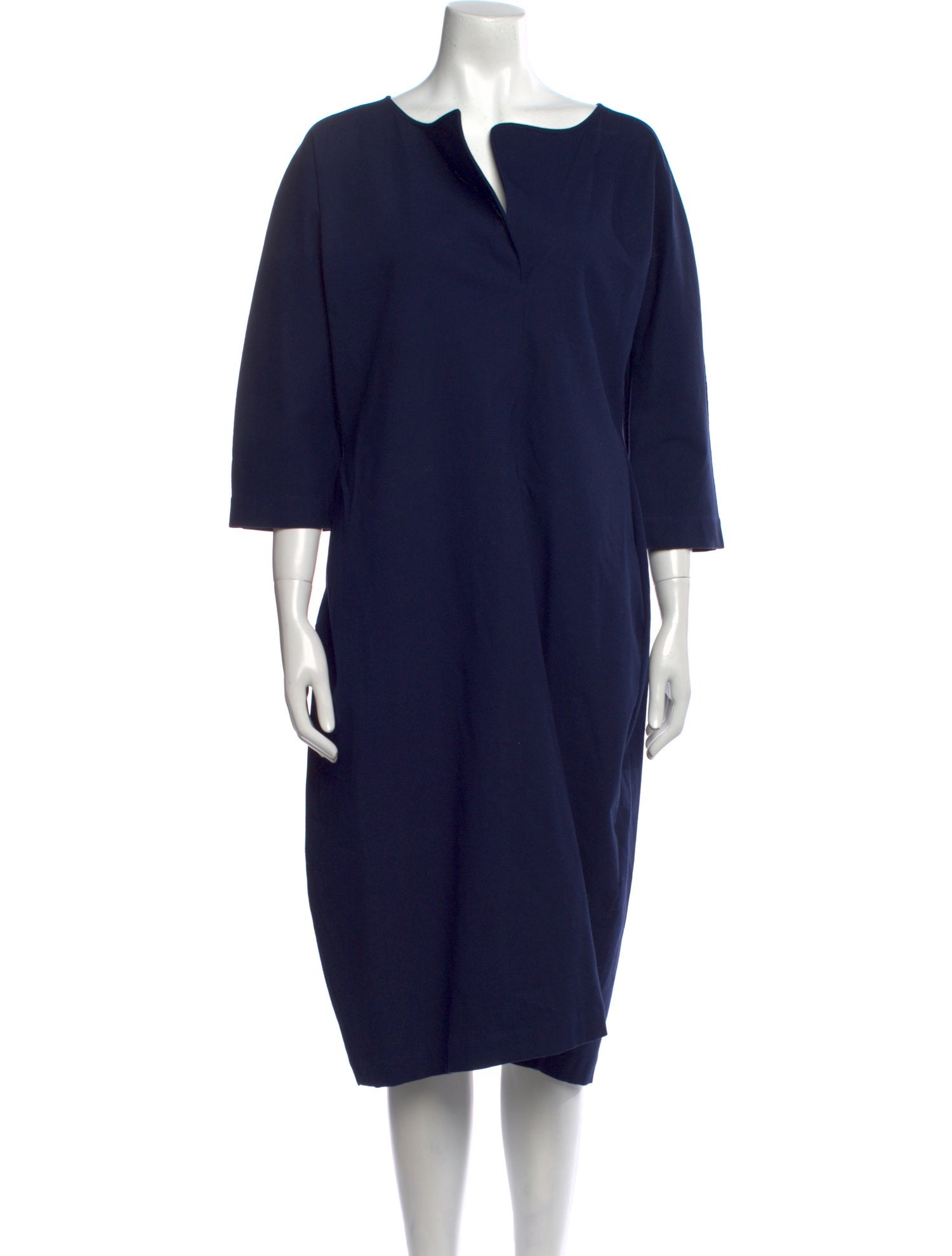 Jil Sander V-Neck Midi Length Dress