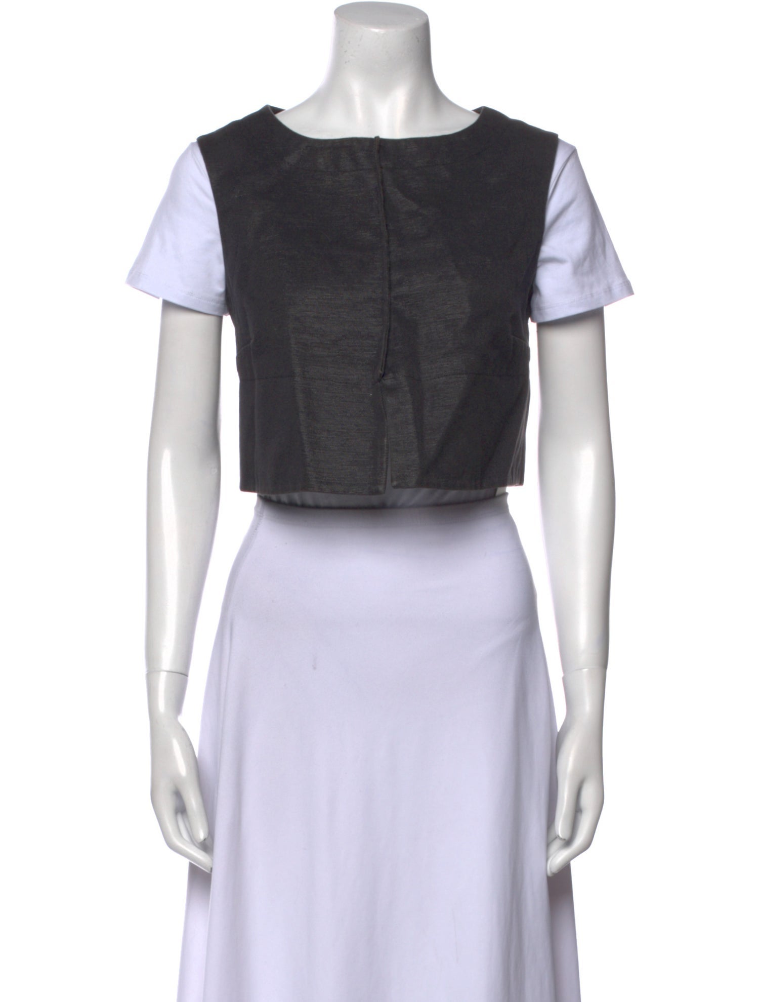 Jil Sander Scoop Neck Short Sleeve Crop Top