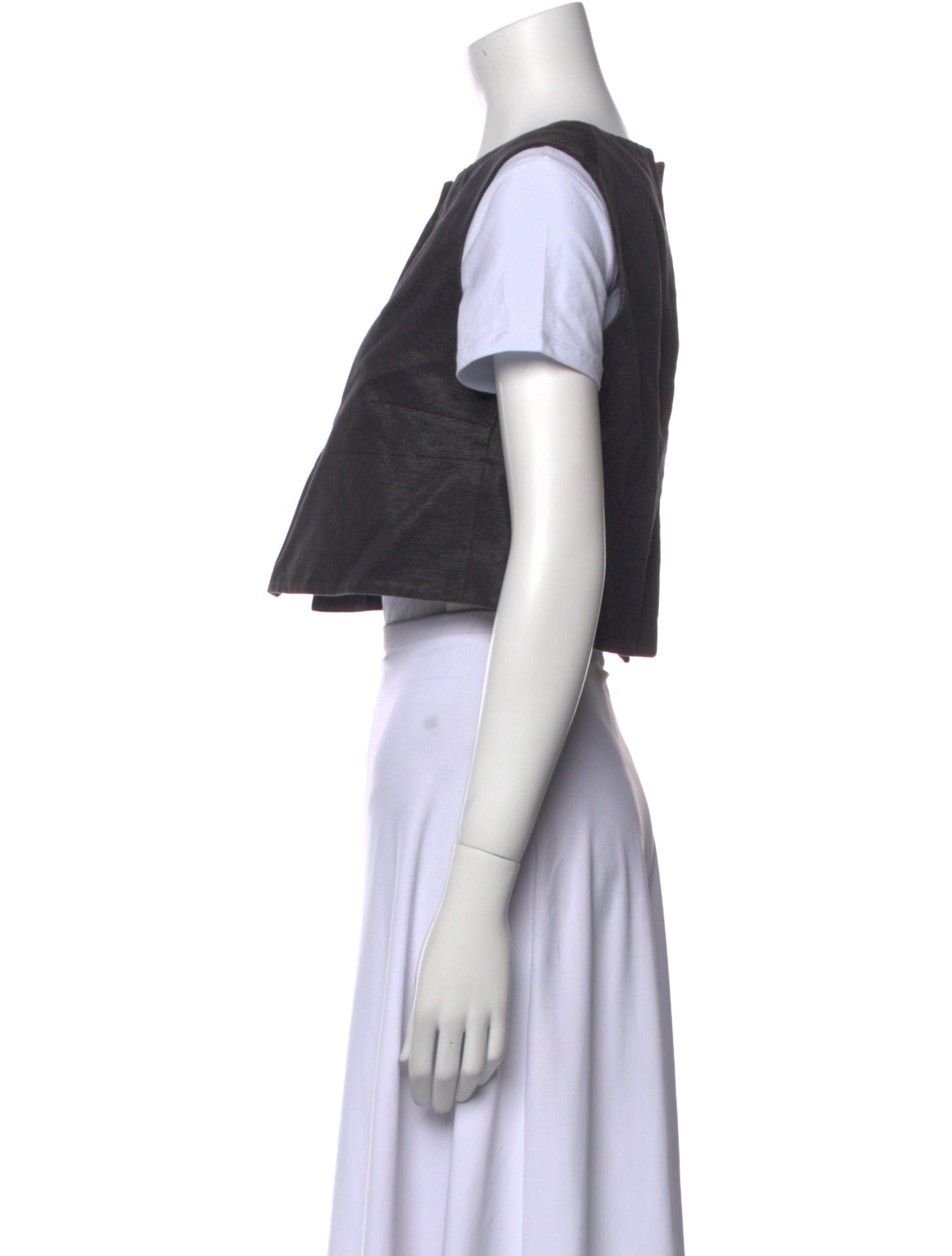 Jil Sander Scoop Neck Short Sleeve Crop Top