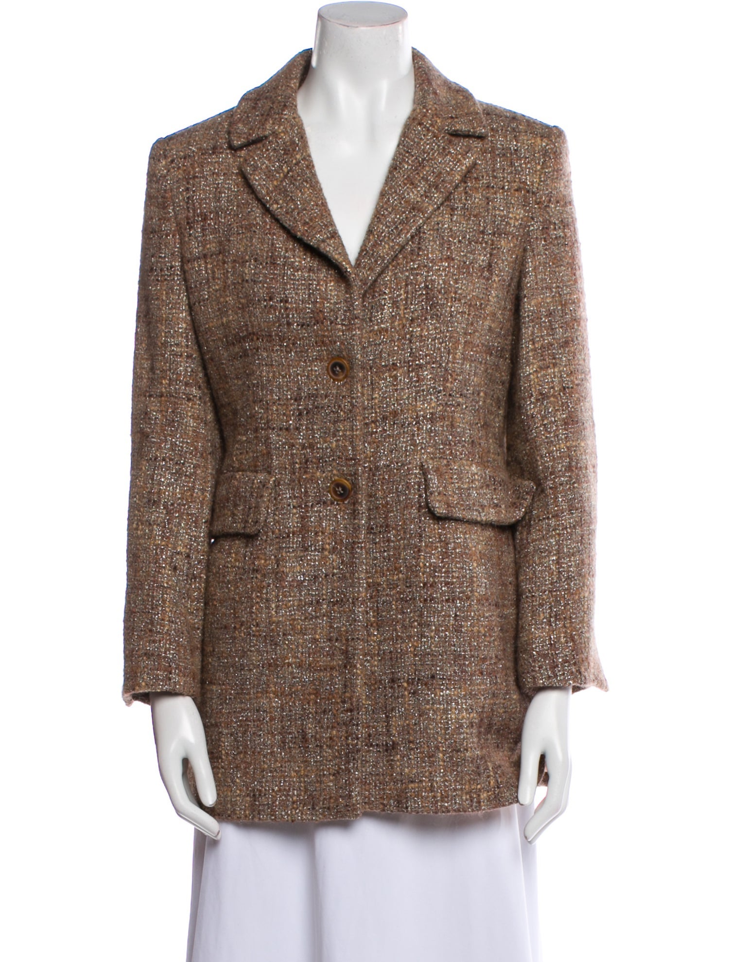 Jil Sander Virgin Wool Tweed Pattern Blazer