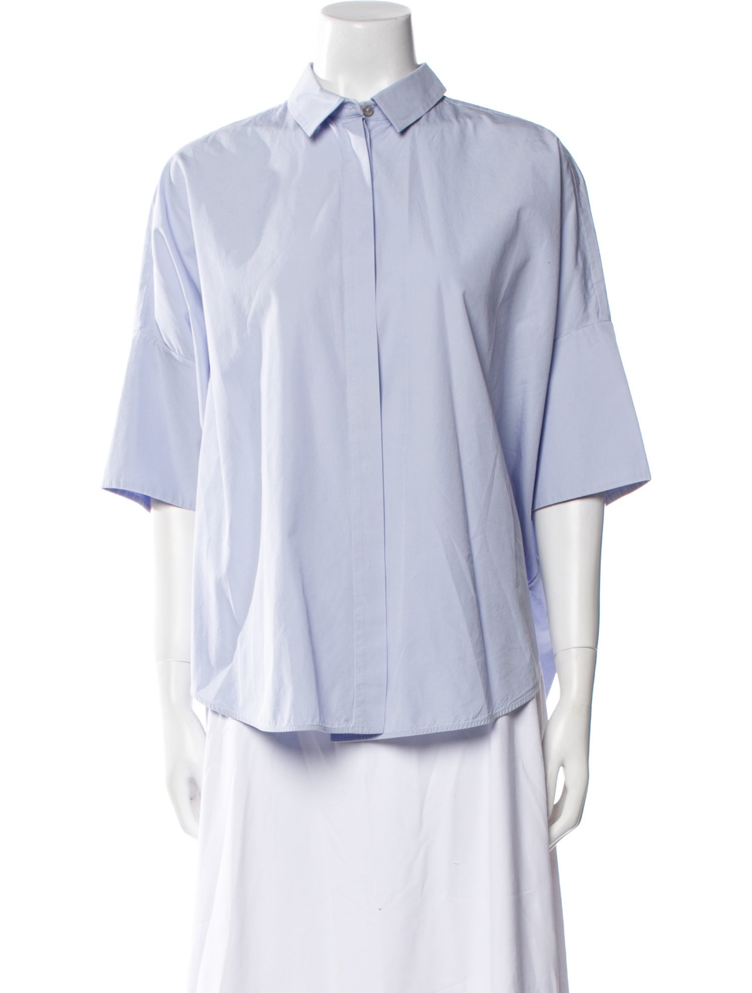 Jil Sander Three-Quarter Sleeve Button-Up Top
