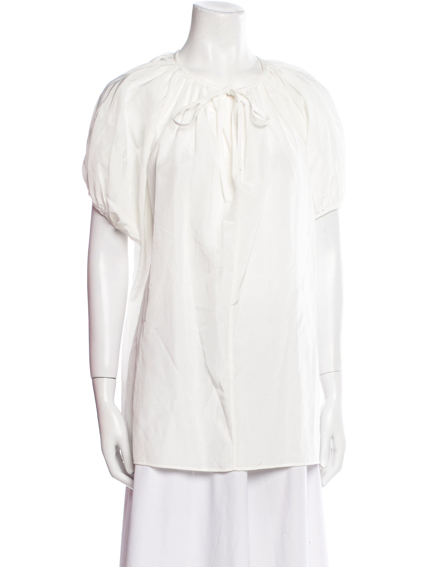 Jil Sander Scoop Neck Short Sleeve Blouse