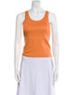 Jil Sander Scoop Neck Sleeveless Crop Top