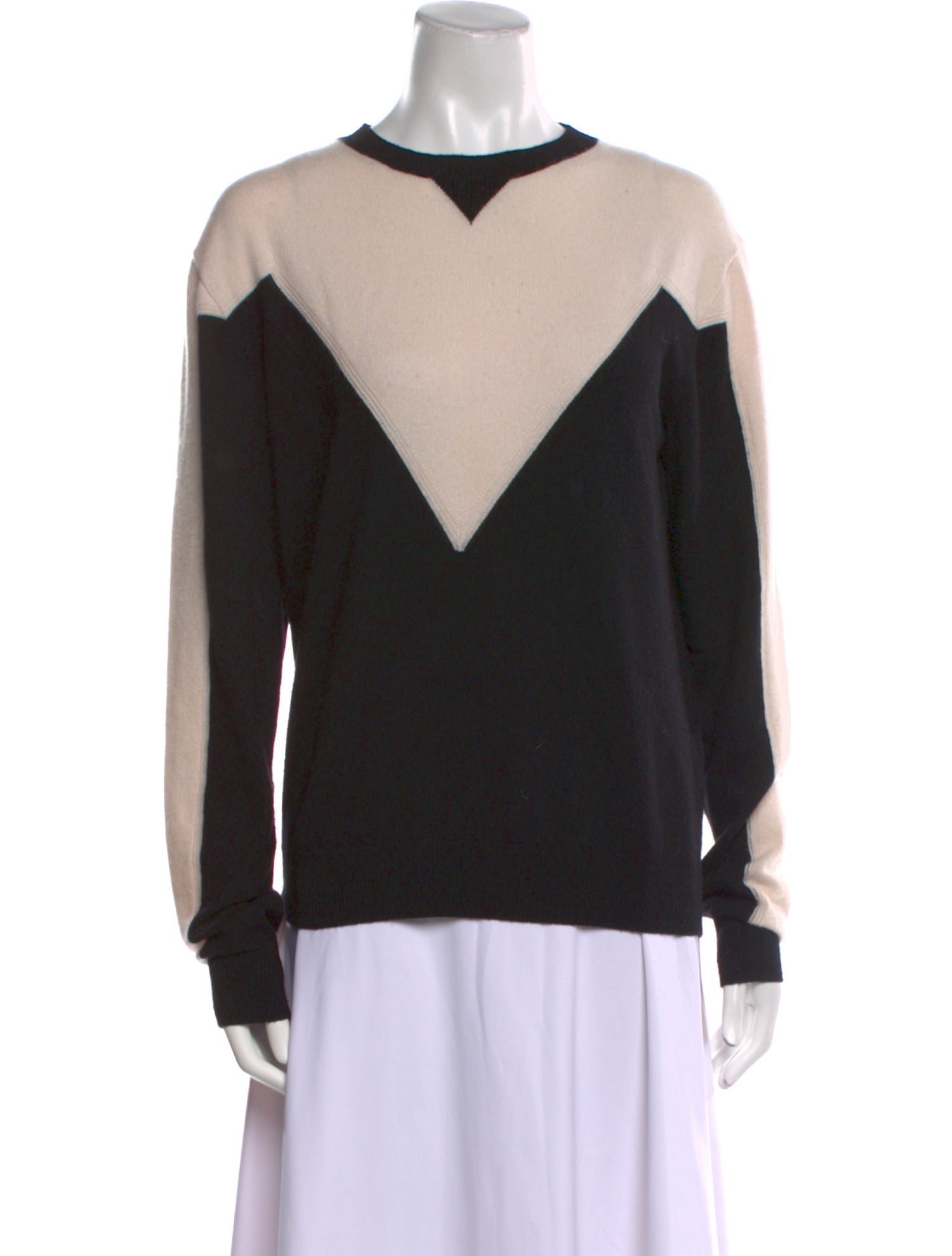 Jil Sander Cashmere Colorblock Pattern Sweater