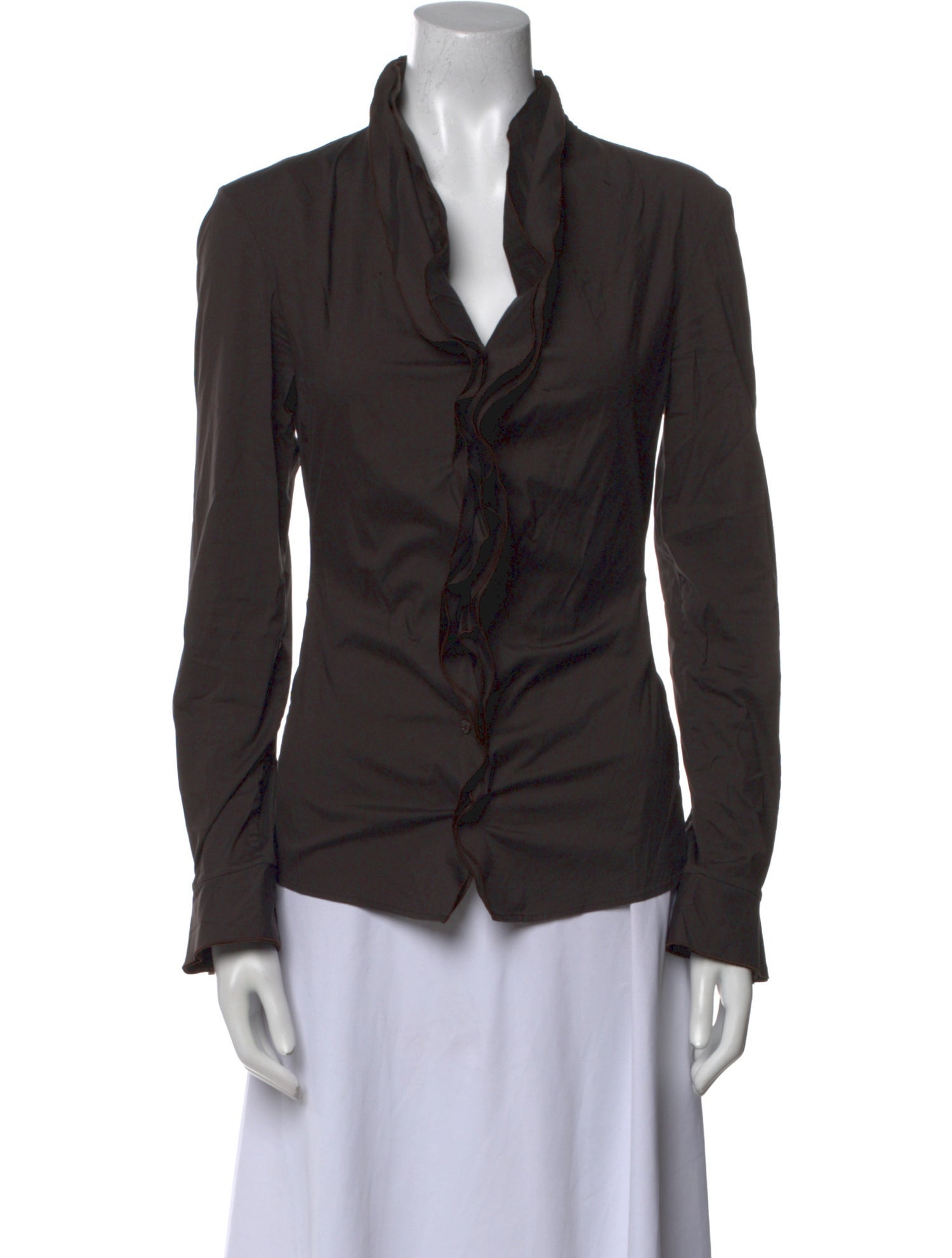 Jil Sander V-Neck Long Sleeve Blouse