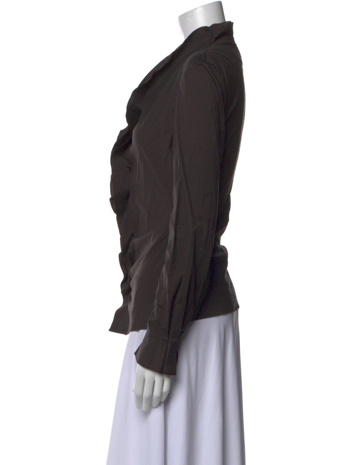 Jil Sander V-Neck Long Sleeve Blouse