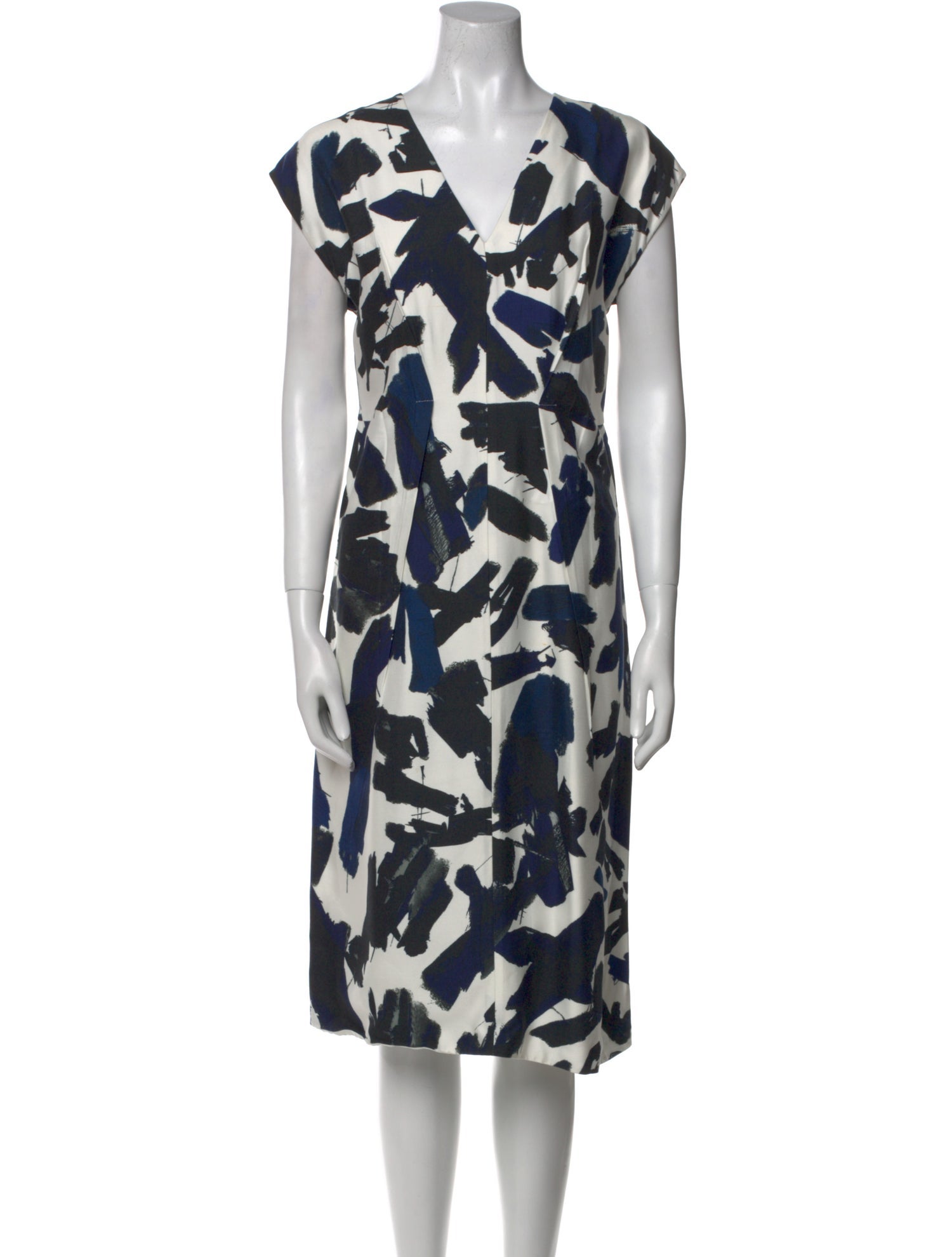 Jil Sander Printed Midi Length Dress