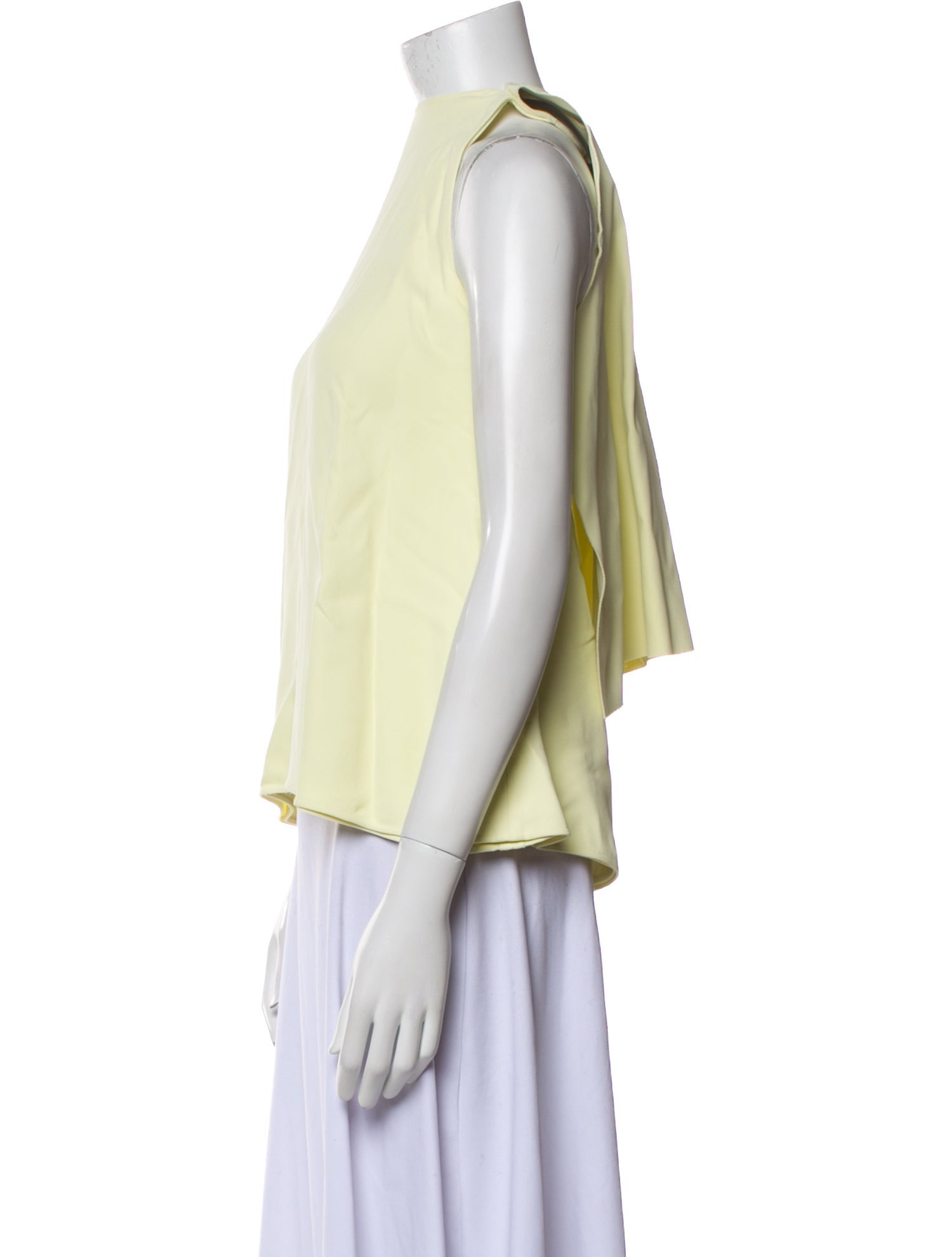 Jil Sander Mock Neck Sleeveless Blouse