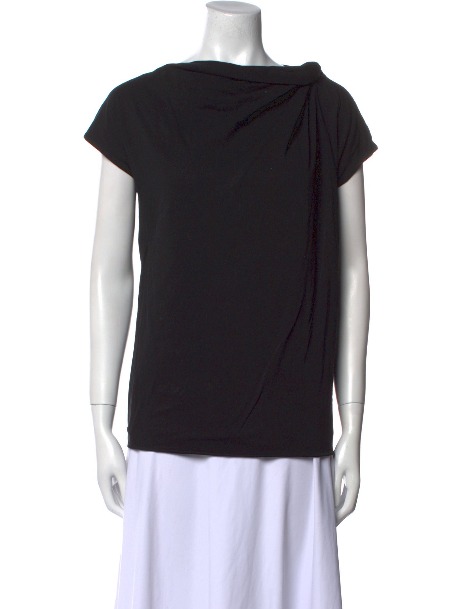 Jil Sander Bateau Neckline Short Sleeve Top